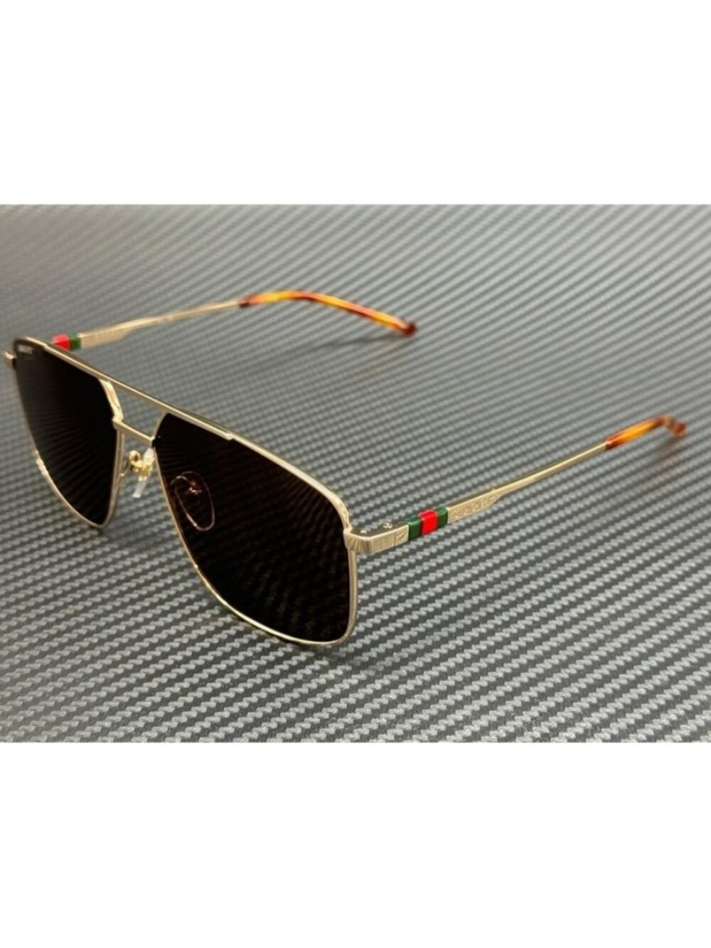 New Gucci Men Gold Sunglasses 60-14-145